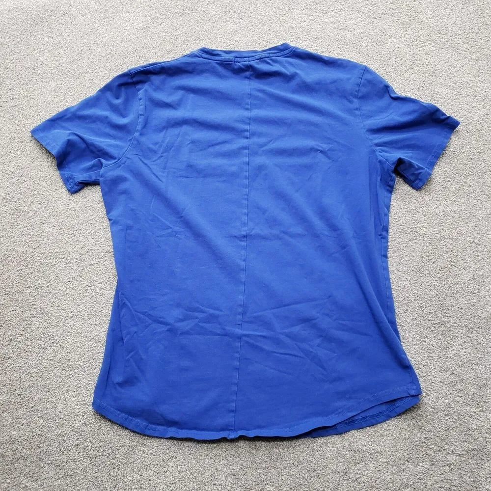 Gymshark Shirt Adult Large Blue Short Sleeve Crew Spell Out Logo Ladies - Picture 5 of 10